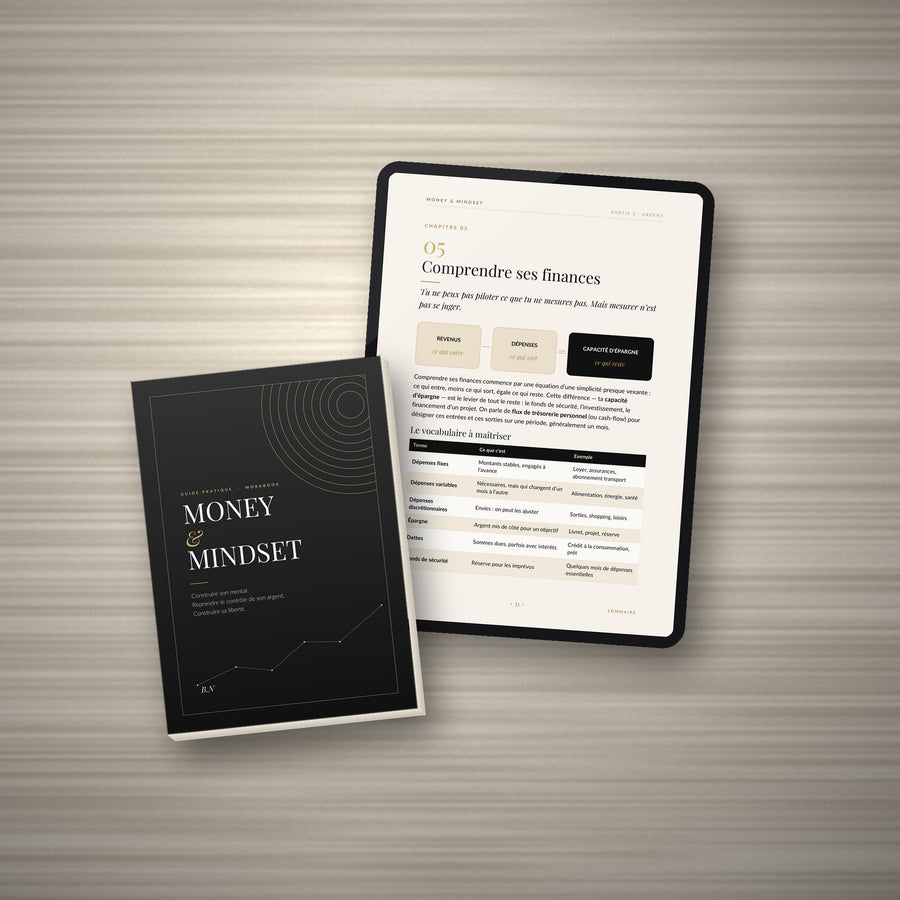 Couverture de MONEY & MINDSET, guide pratique et workbook
